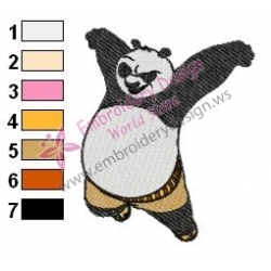 Kung Fu Panda Embroidery Design 10